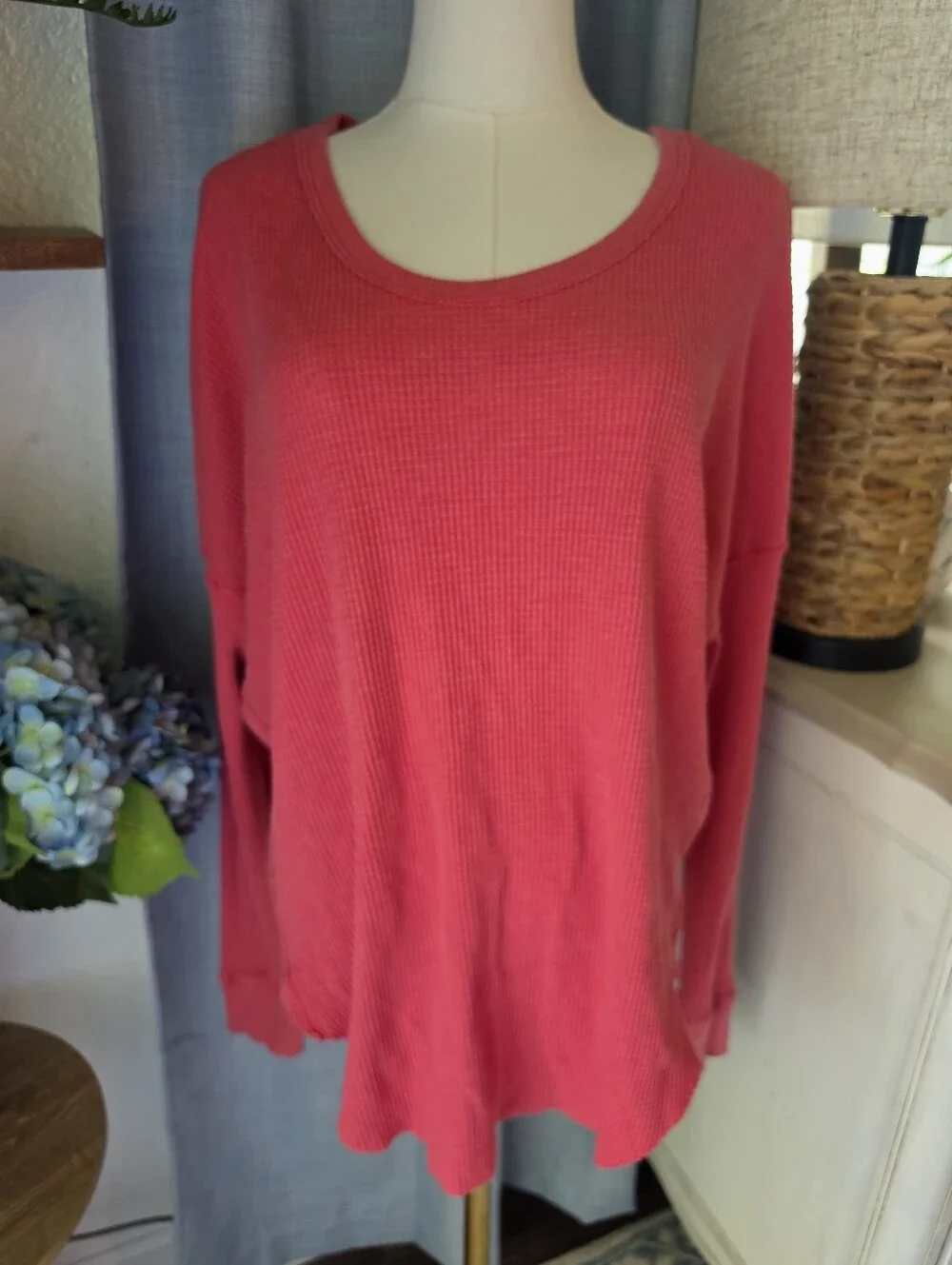 Free People Waffle Knit Top
